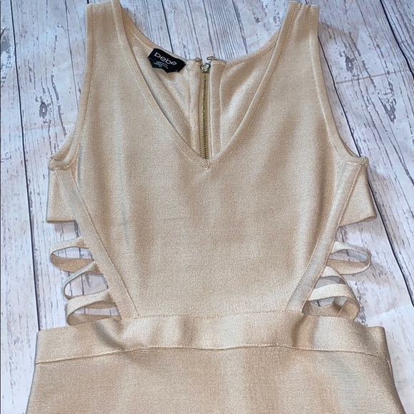 Bebe nude cut out bandage dress size M - Picture 4 of 7